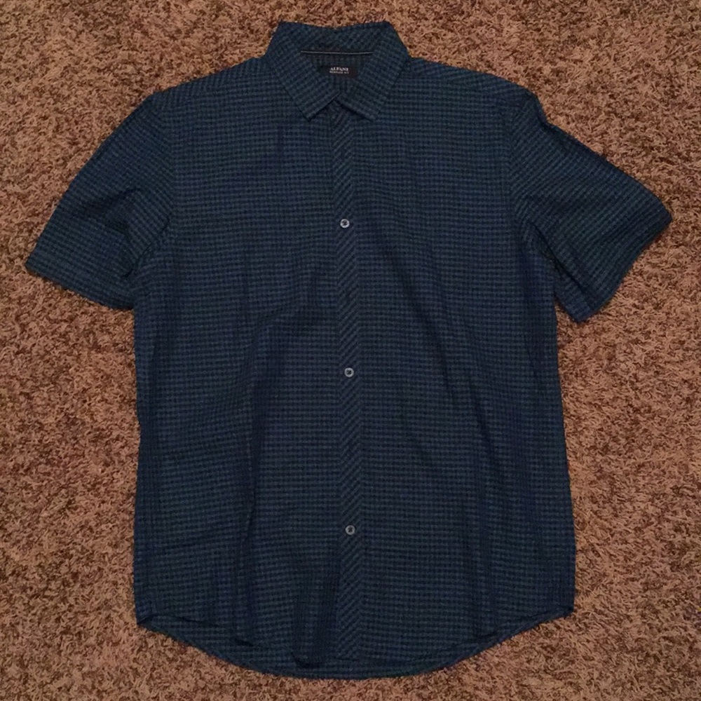 Alfani M Short Sleeve Button Up
